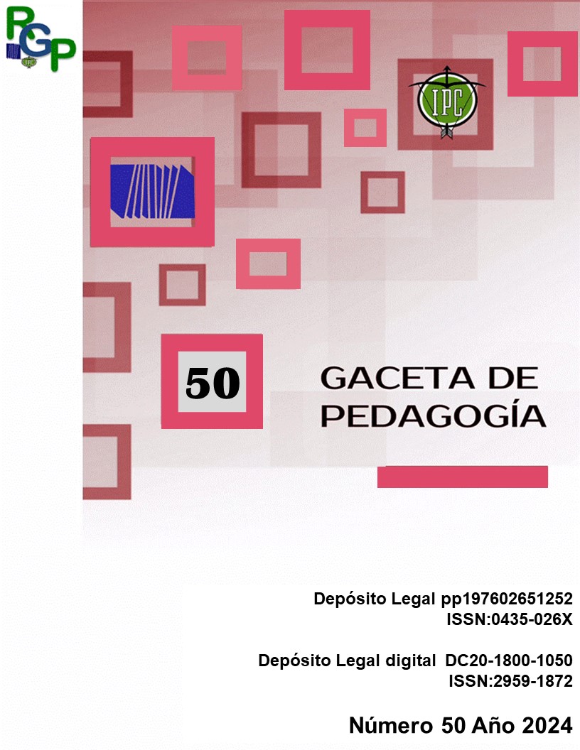 					View No. 50 (2024): GACETA DE PEDAGOGÍA Journal
				