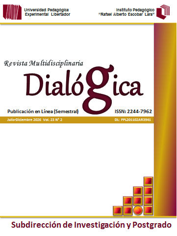 					Ver Vol. 23 Núm. 2 (2026): Dialógica, Revista Multidisciplinaria Julio-Diciembre 2026, Vol. 23 Nº 2.
				